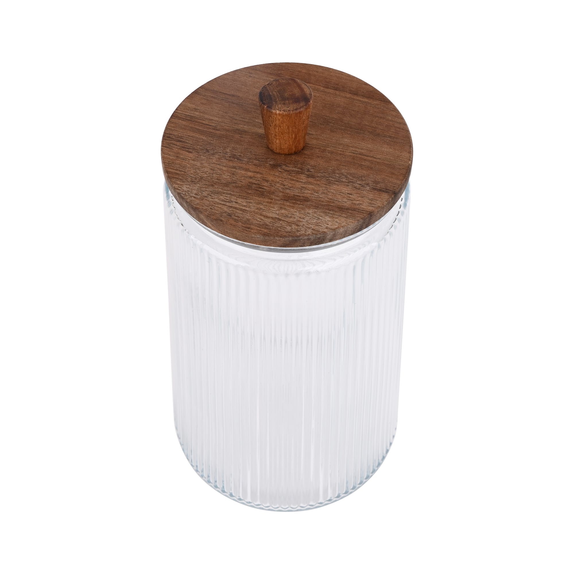 Ribbed Glass Jar with Lid by Ashland
